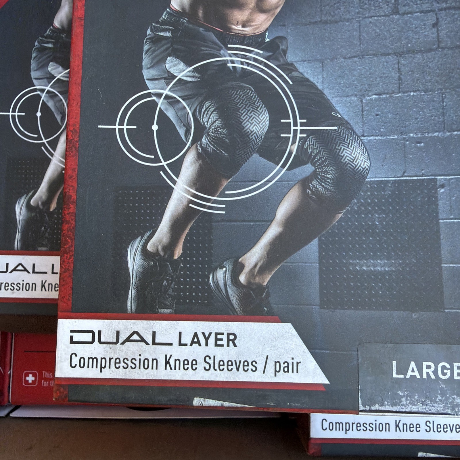 New! McDavid X for fitness dual layer compression knee sleeves/pair large 15–16