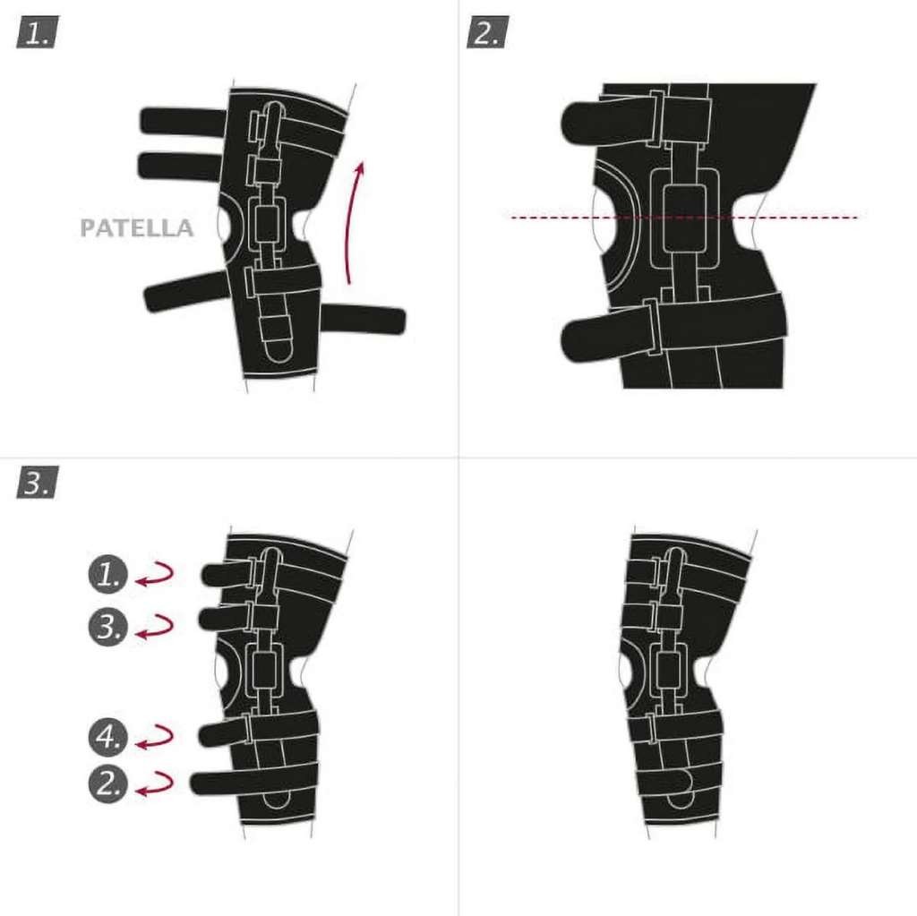 Actimove Knee Brace with Composite Polycentric Hinges Black Large