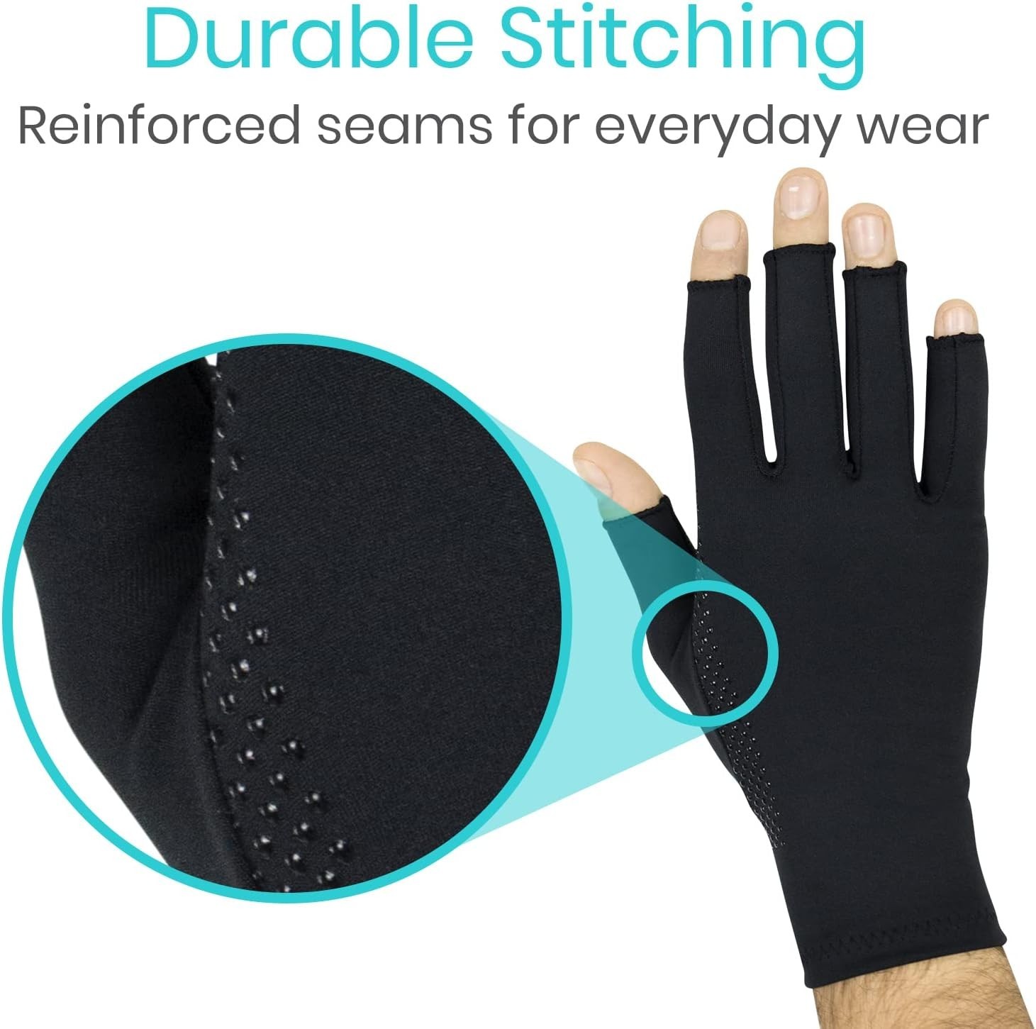 Copper Arthritis Compression Gloves for Women Men, Fingerless Carpal Tunnel P…