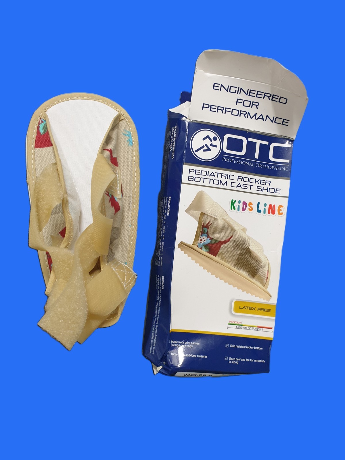OTC KidsLine Pediatric Rocker Bottom Cast Shoe Orthopedic Footwear For Children