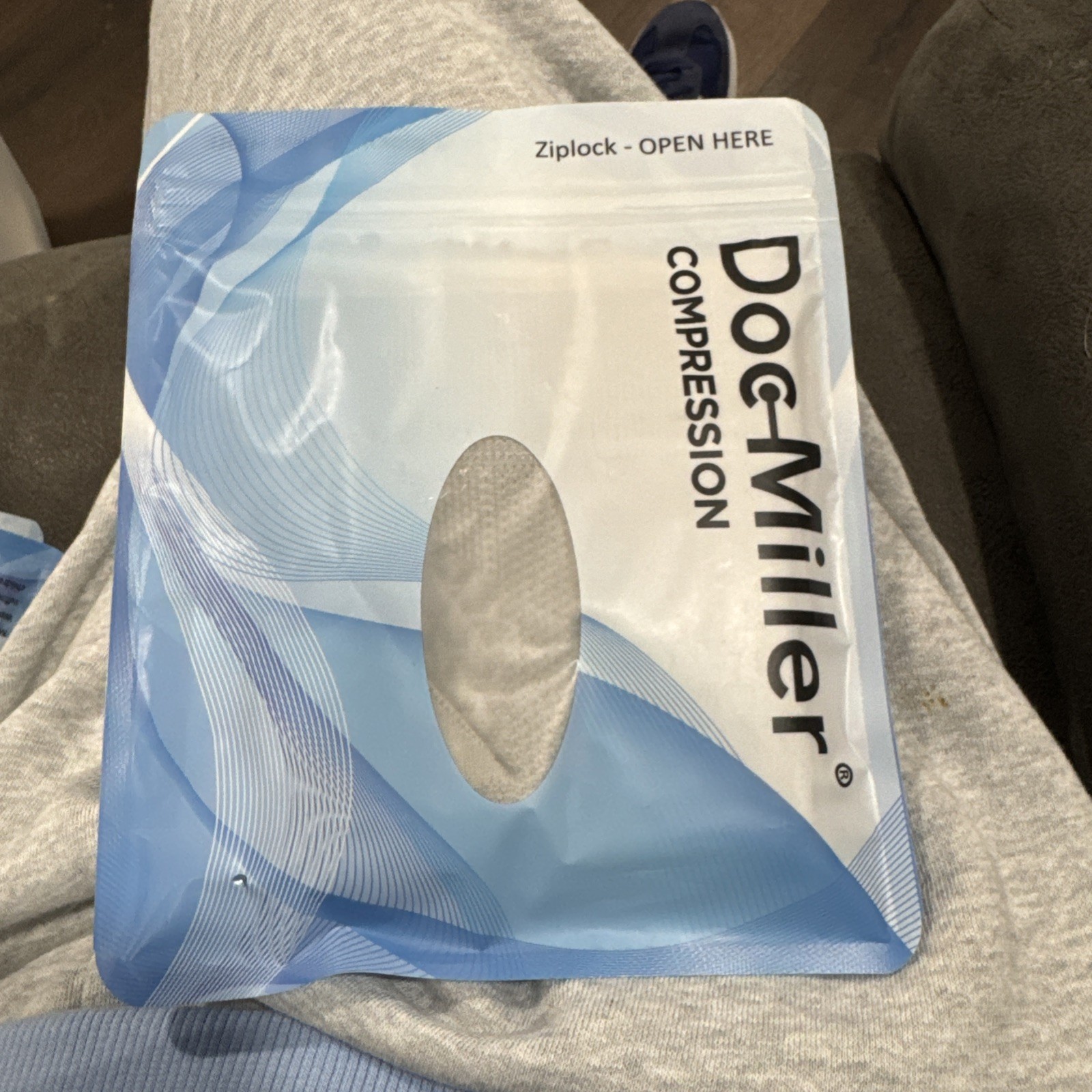 Doc-miller Ankle Compression Sleeve Gray L 1 Pair
