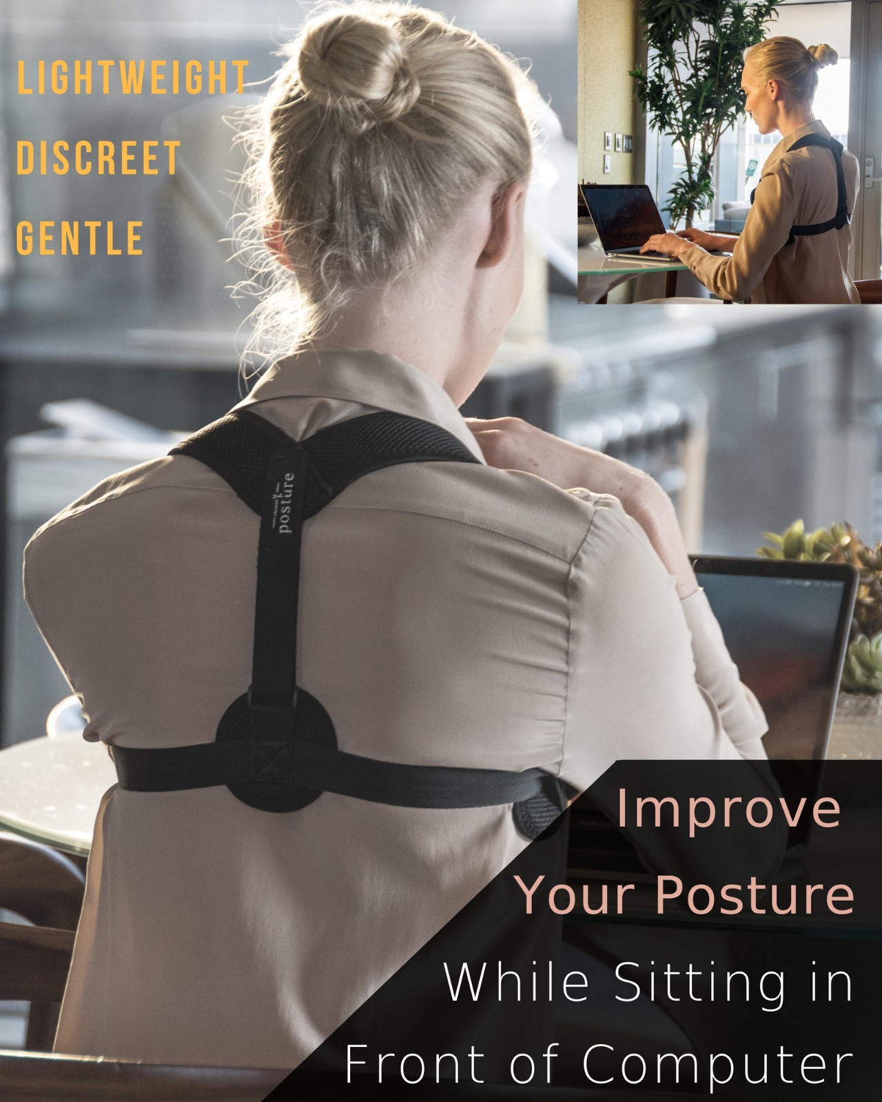Vriksasana Posture Corrector with 2″ Kinesiology Tape