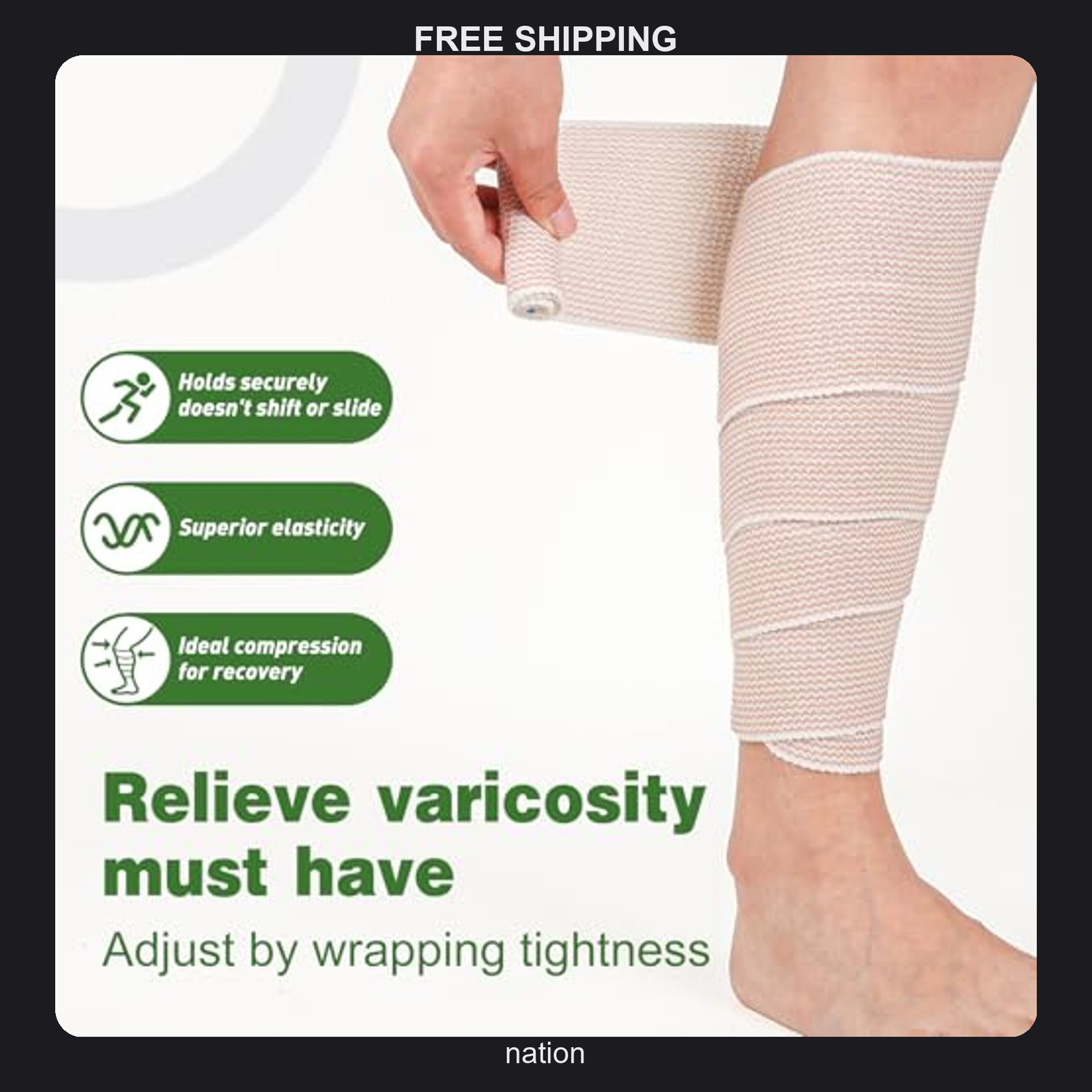 10 Pack Elastic Bandages 3 Inch Support for Legs and Joints