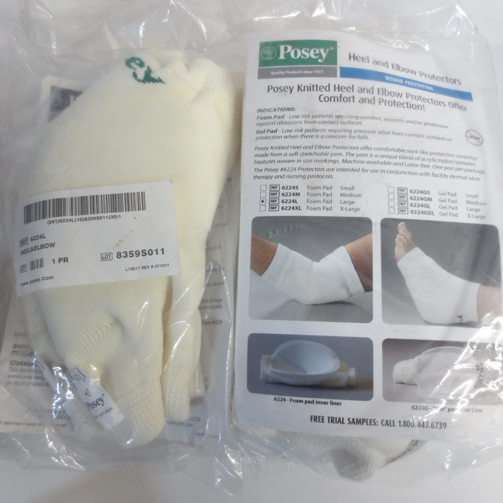 Posey 6224L Heel/Elbow Protectors, Large