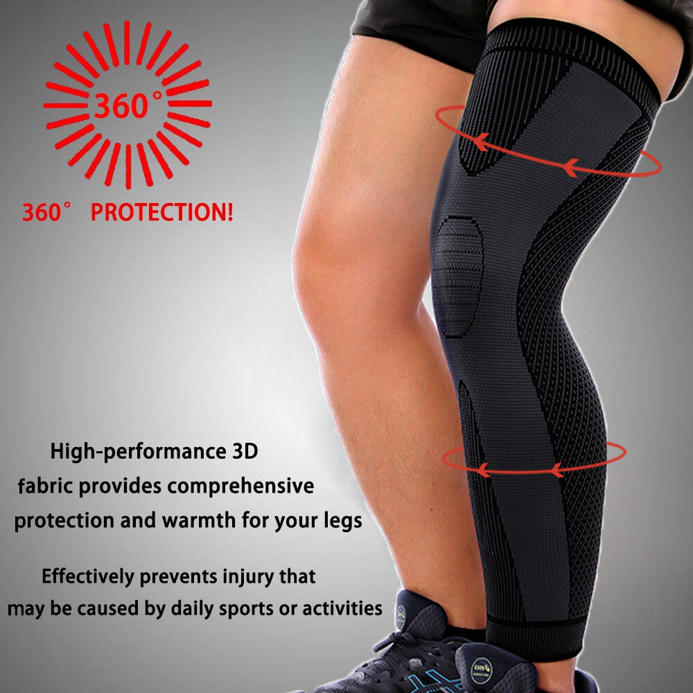 Women Men Leg Brace Thigh Compression Sleeve Socks Knee Calf Support Pain Relief