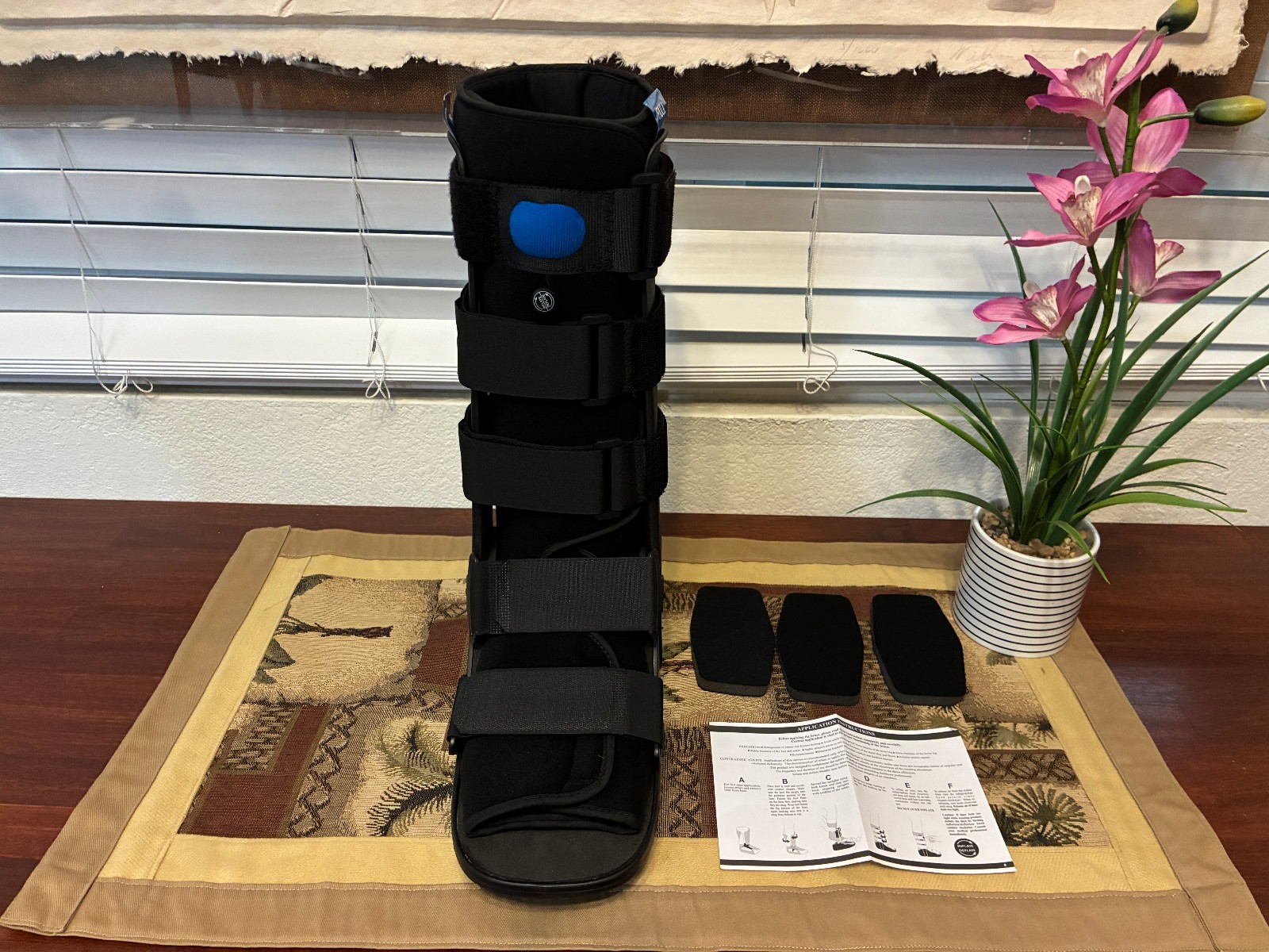 United Ortho Tall Air Cam Walker Fracture Boot Large LG Black Universal L / R