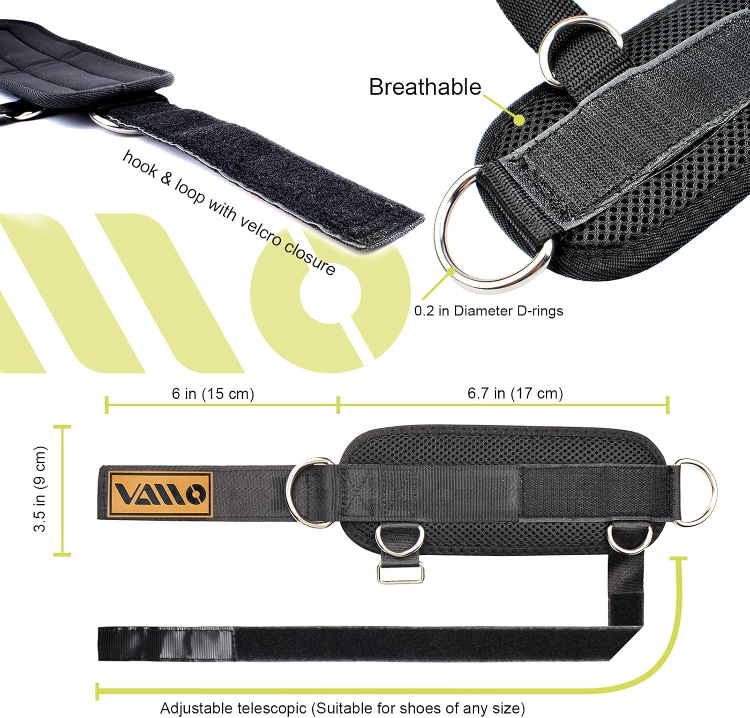 Ankle Straps for Cable Machines,Adjustable Comfort Fit Neoprene, Reinforce Doubl