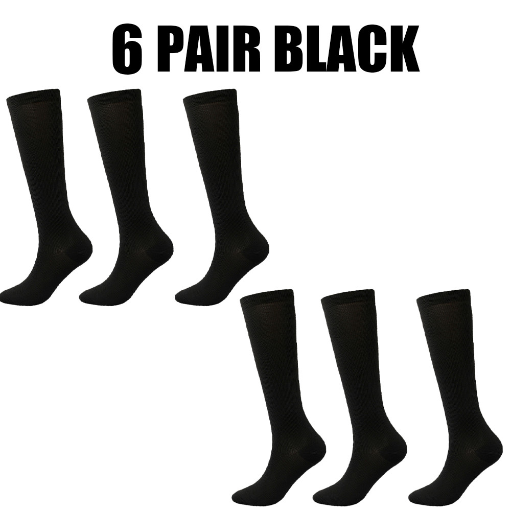 Compression Knee High Support Socks – Up to XL for Medical, Nurse, Diabetic US