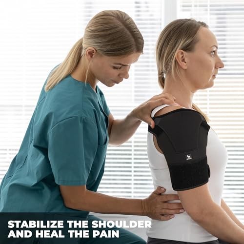 Size Small Medium Adjustable Shoulder Brace for Men Women, Small/Medium
