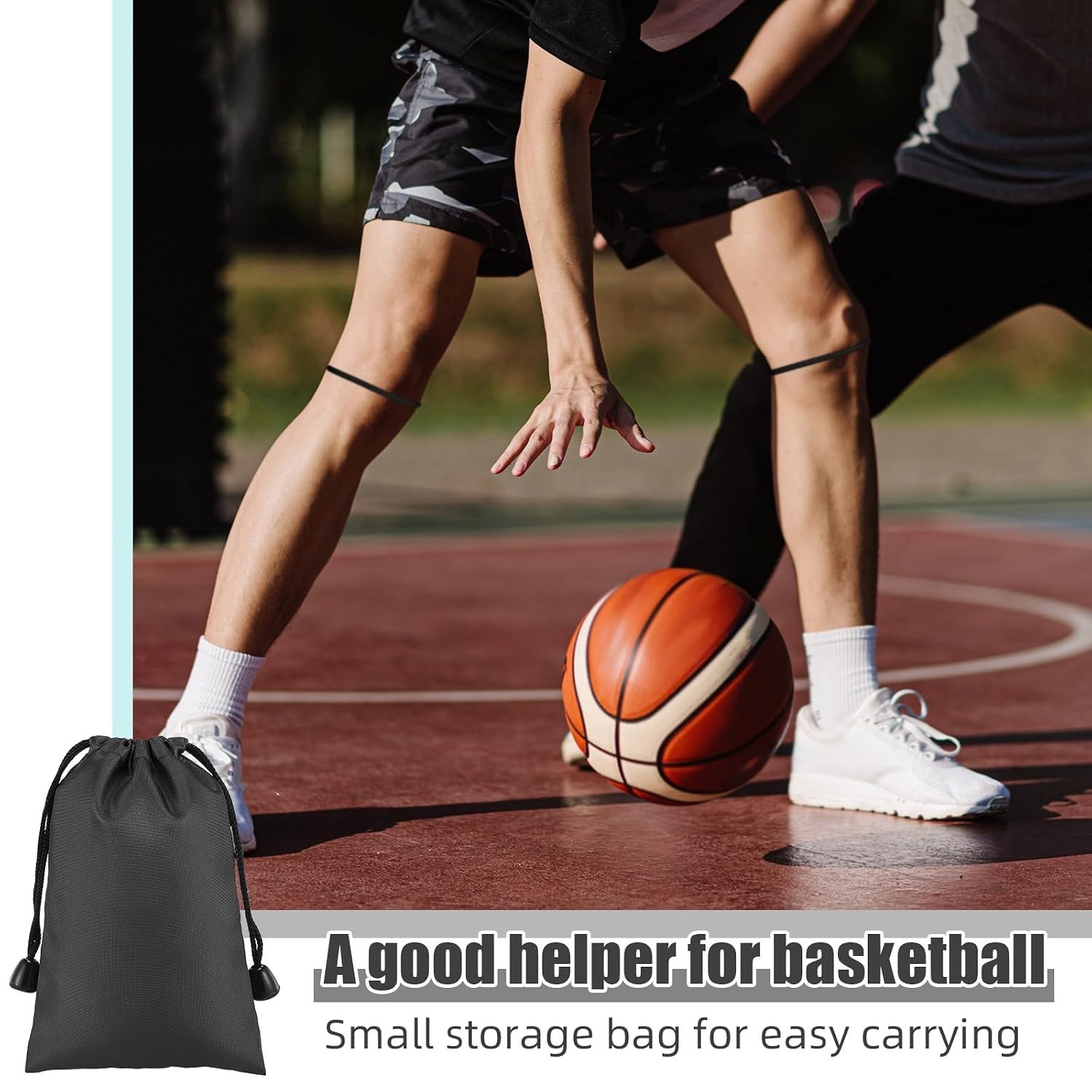 2-Pack Silicone Knee Support Bands – Essential for Basketball & Running (Size M)