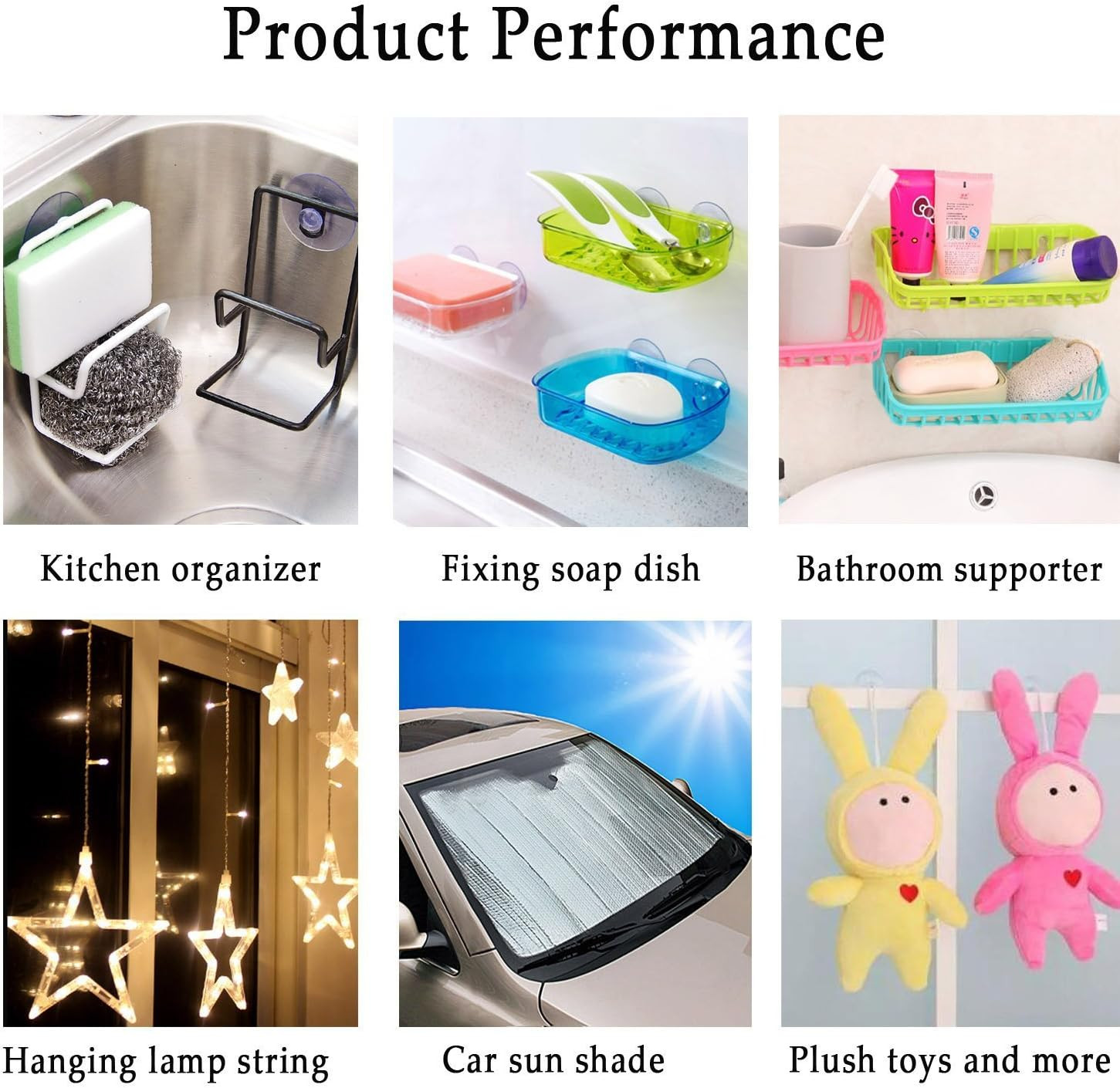 20 Packs Clear Suction Cup PVC Plastic Sucker Pads Without Hooks Shower Caddy…