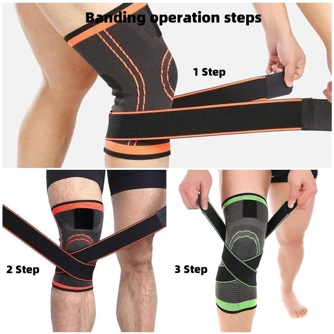 Unisex Knee Support Wrap For Meniscus Protection-Compression Straps, Adjustable