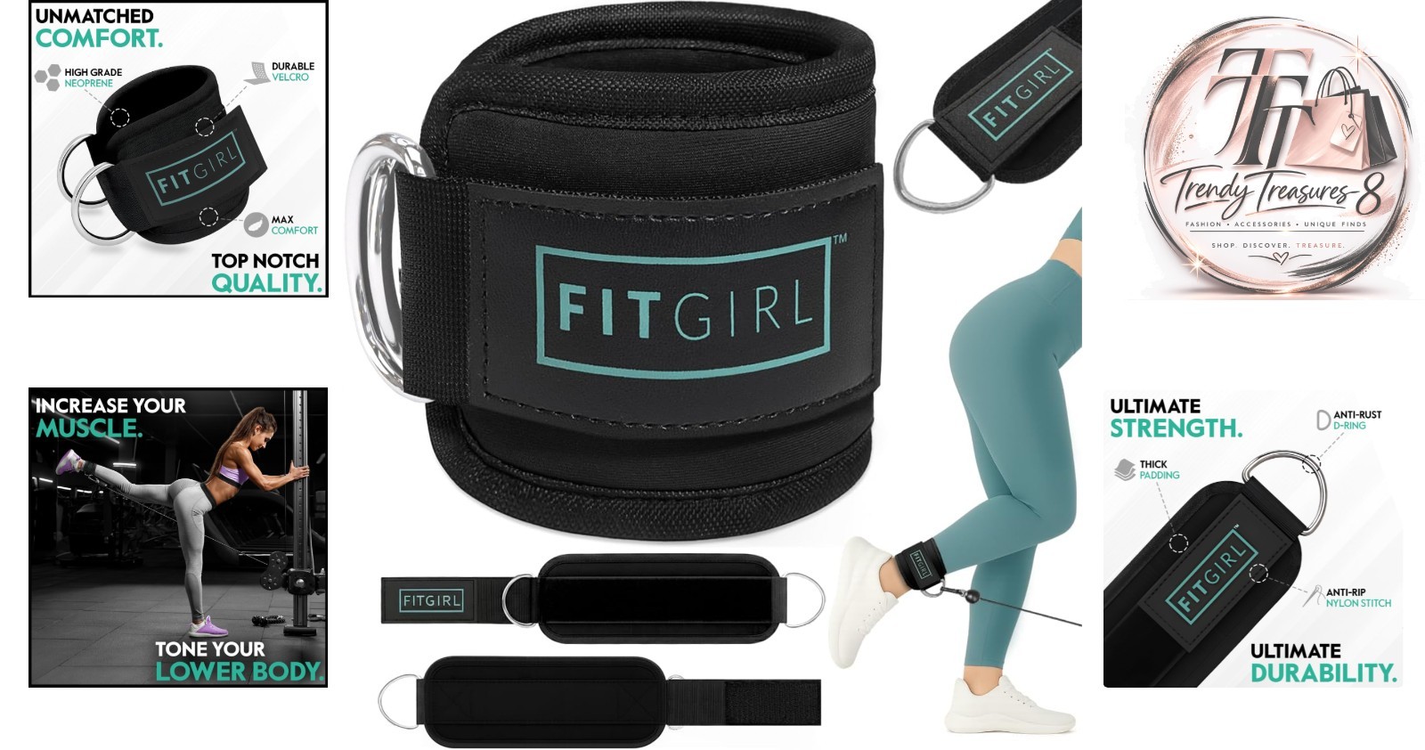 Ultimate Comfort Ankle Strap for Women – Designed for Cable Machine Exercise