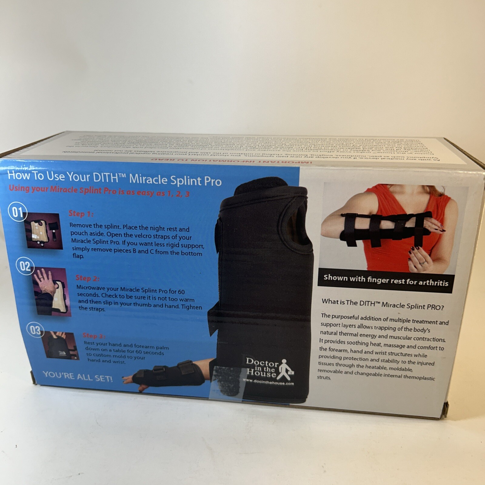 Doctor In The House, The (DITH) Miracle Splint Pro Carpal Tunnel LEFT Hand NEW