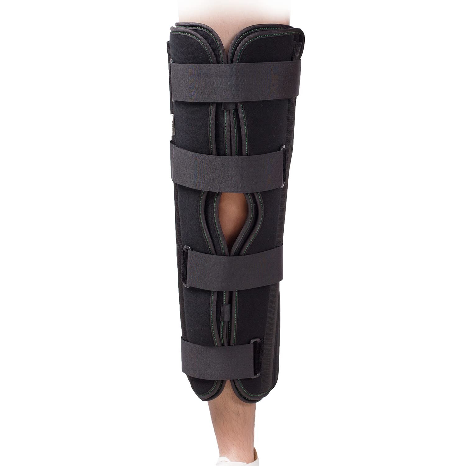 3-Panel Knee Immobilizer Full Leg Support Brace 21″ Length Aluminum alloy Str…