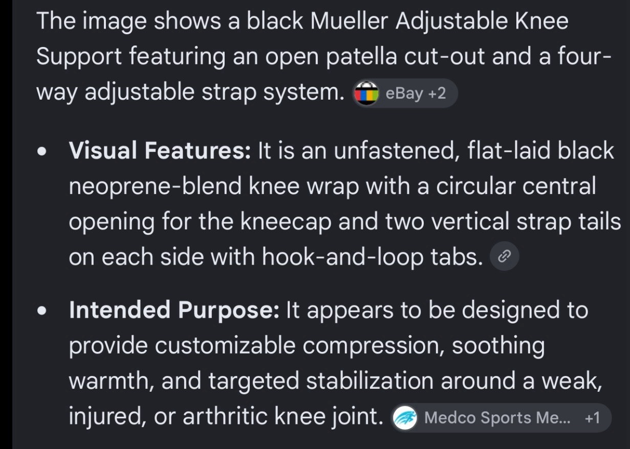 MUELLER Adjustable Self-Adjusting Hinged Knee Brace Openbox
