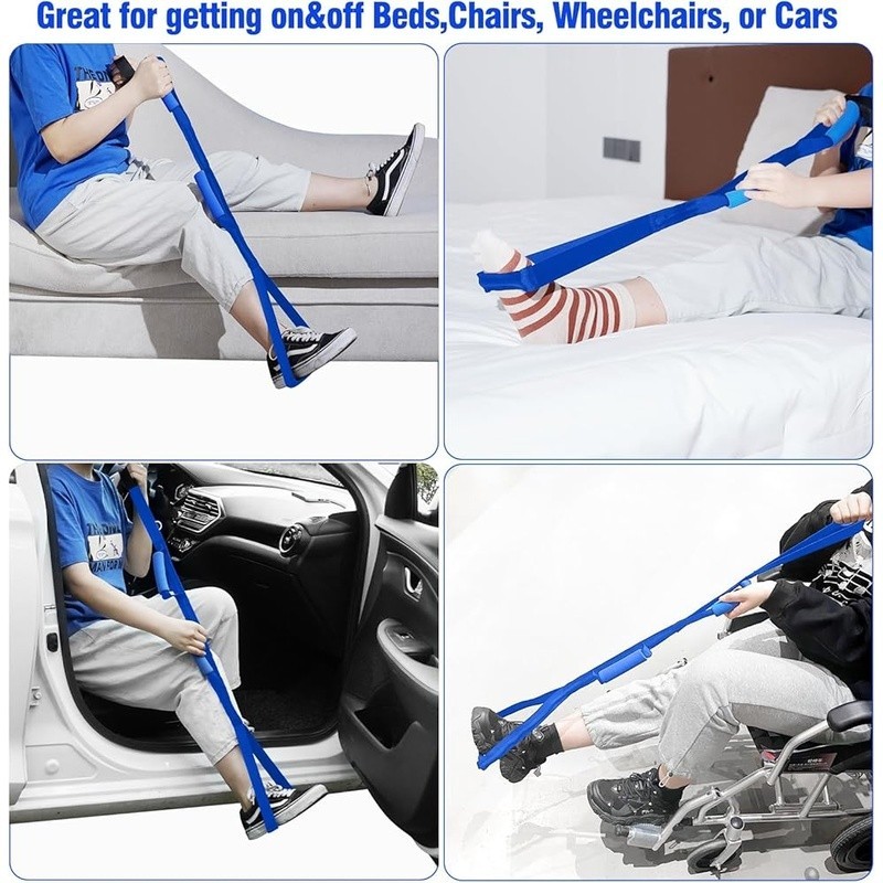 Leg Lifter Strap Hip Replacement Surgery Mobility Aid Ergonomic Design 42 Inch