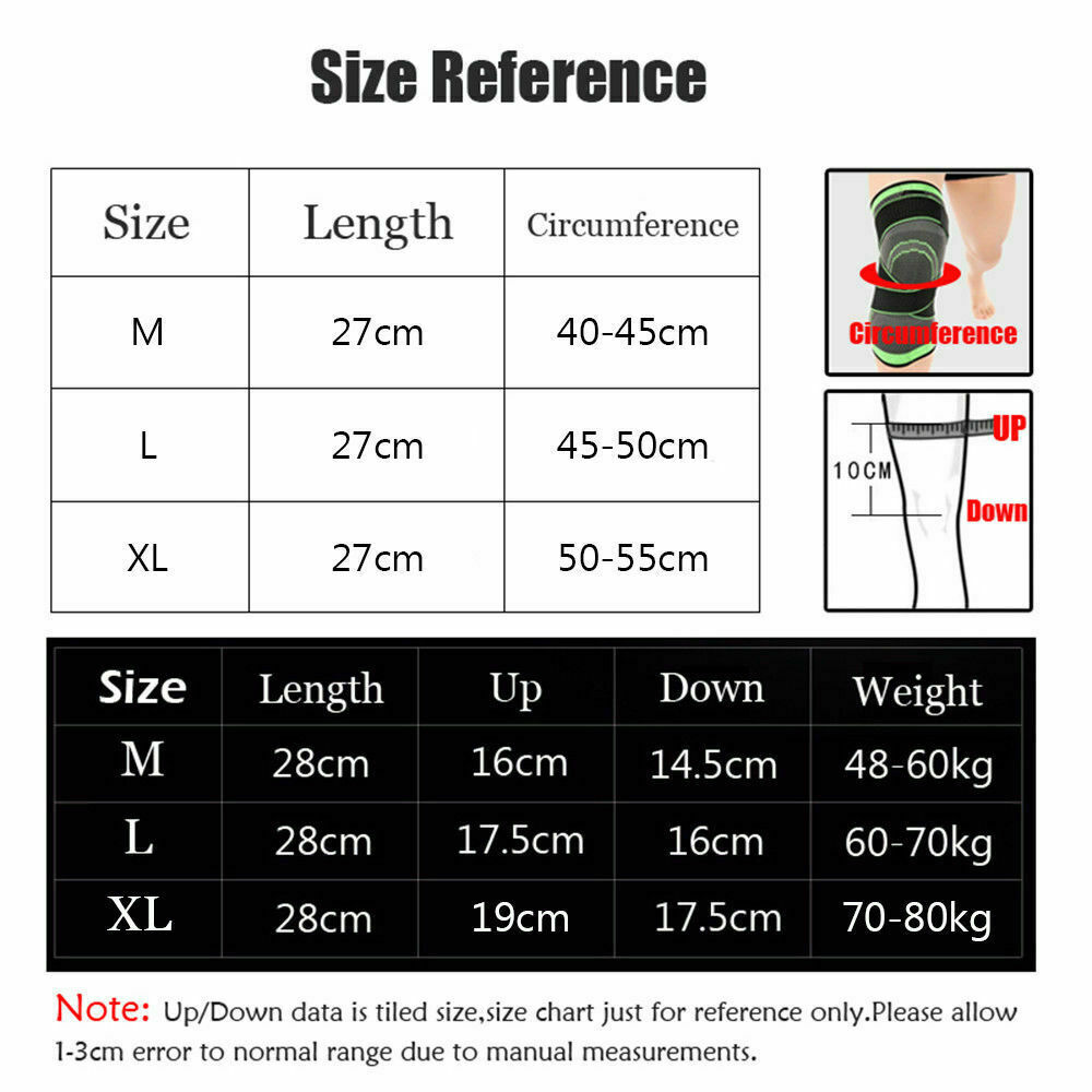 Knee Sleeve Compression Brace Patella Support Sports Gym Joint Pain 4xl+