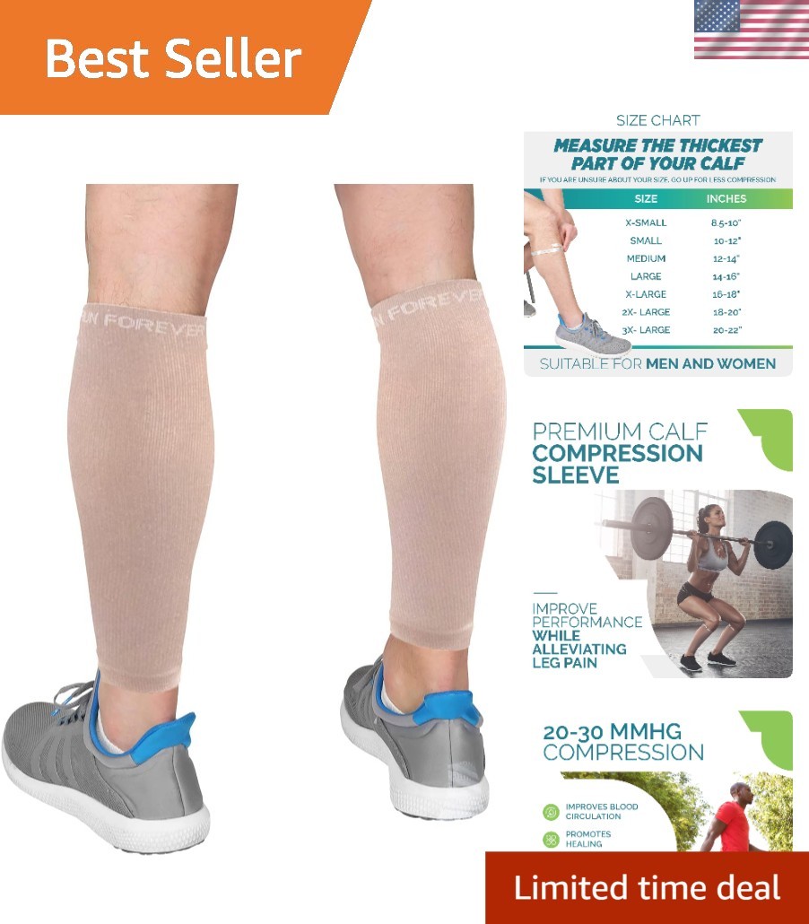 Multi-Purpose Calf Compression Sleeve 20-30 mmHg – Ideal for Running & Recovery