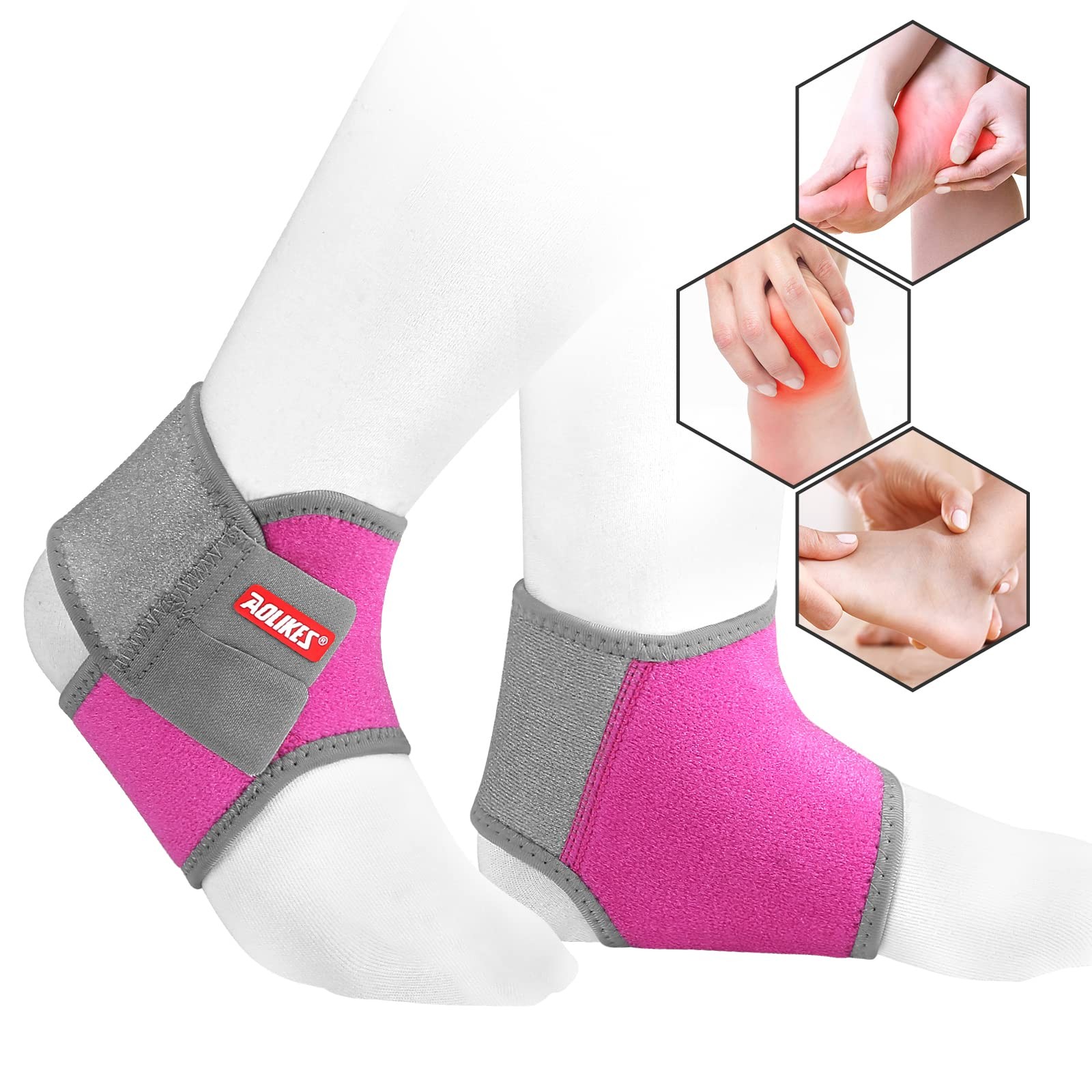 2 PCS Kids Ankle Brace Supports Breathable Neoprene Stabilizer Wraps Sports