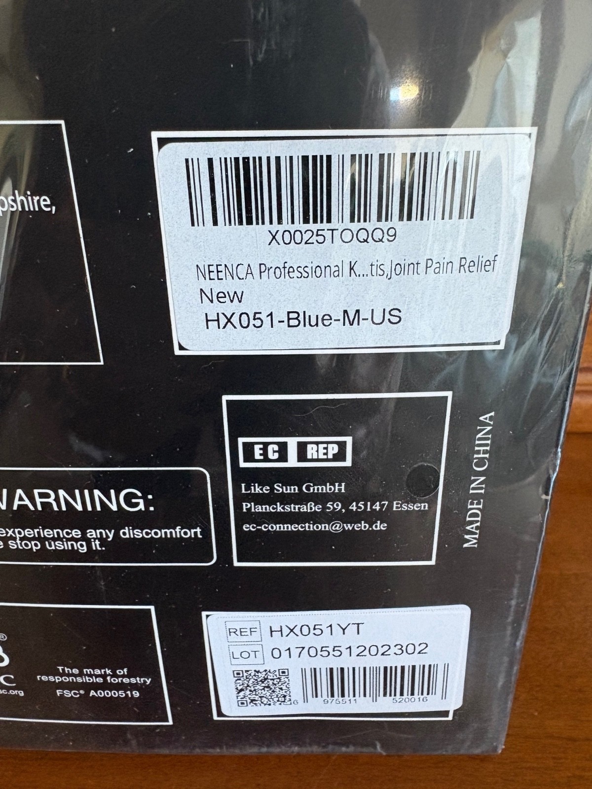 NEENCA Knee Brace Support ~ Blue~ Size M Sports Portection Series New Sealed