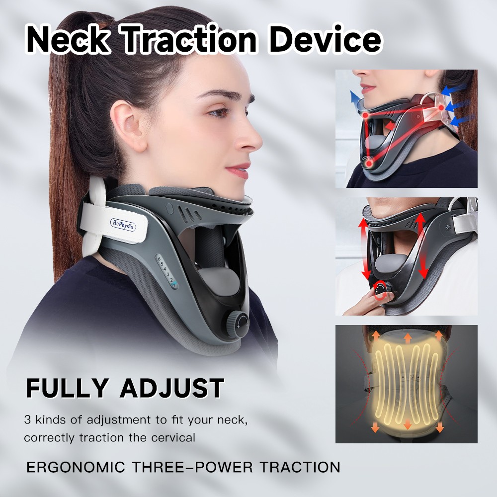 Cervical Neck Traction Device 5 Airbag Neck Stretcher Brace Pain Relief Adjust