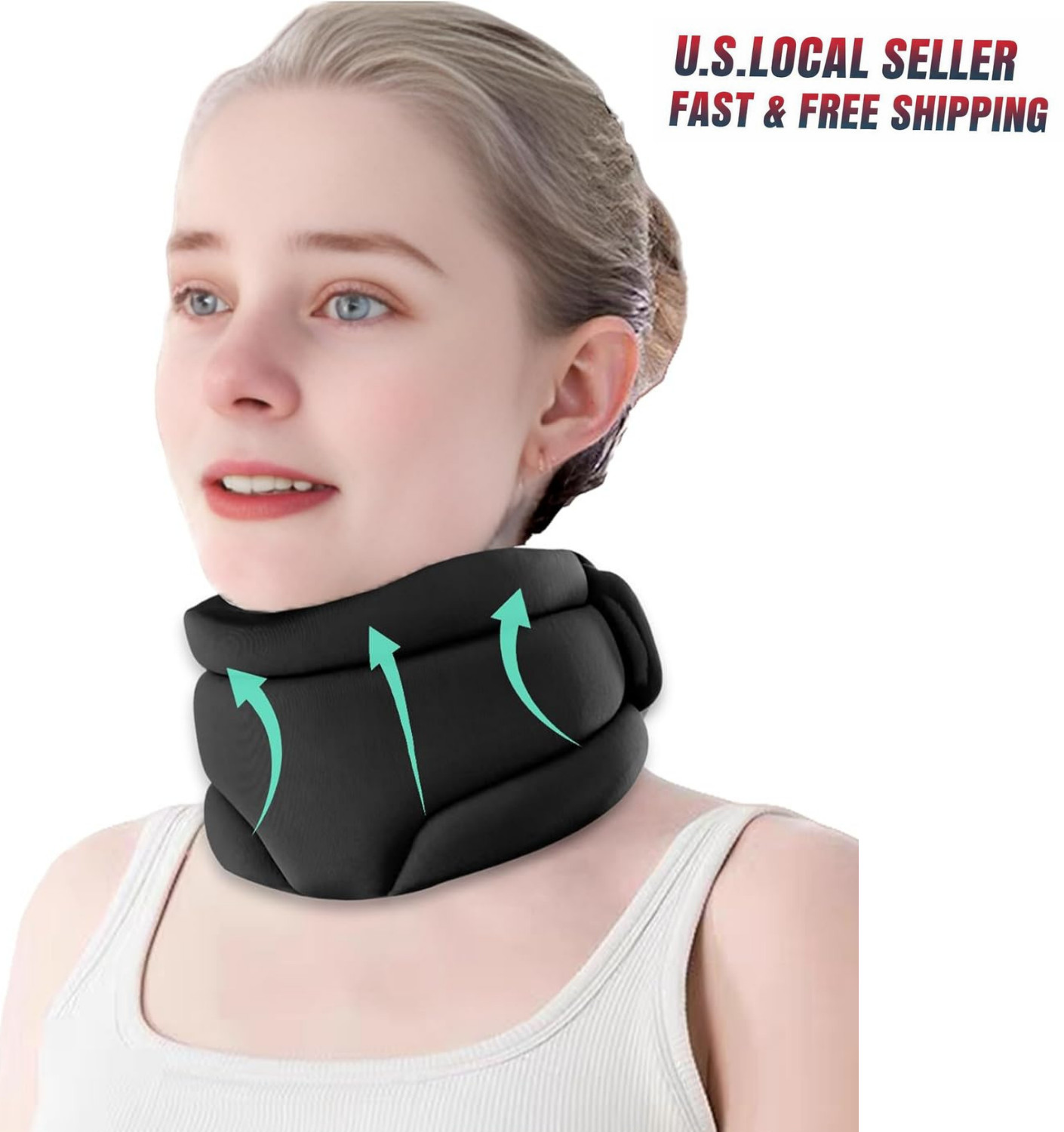 Neck Pain Relief Neck Collar, Pain-Relieving Soft Foam Neck Brace, Adjustable Ne