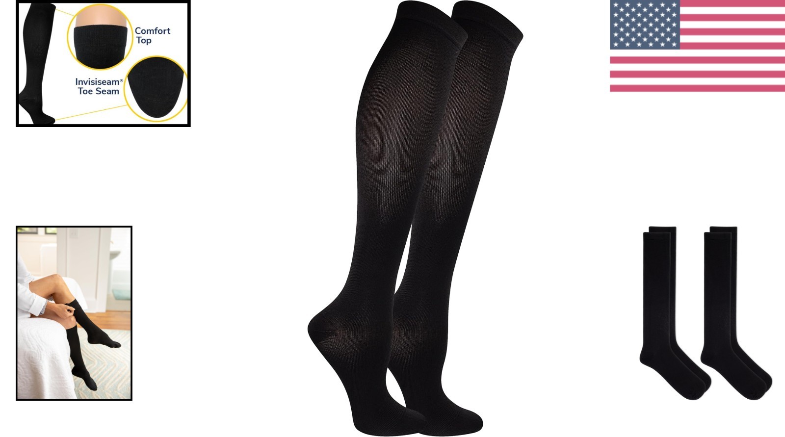 Women’s Graduated Compression Knee High Socks – Perfect for Travel & Daily Wear
