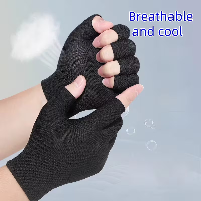 3 Pair Breathable Elastic Half-Finger Gloves – Suitable for Outdoor Sports
