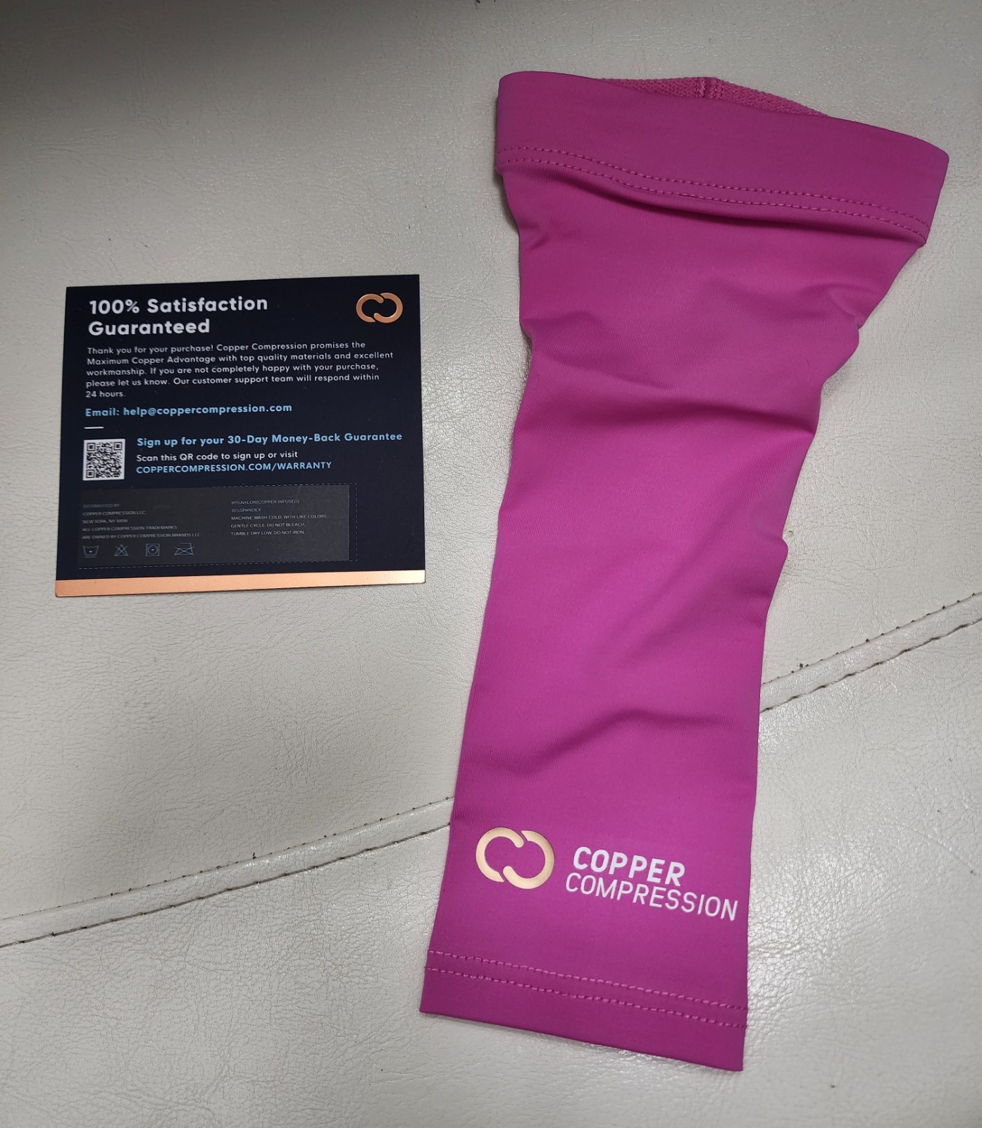 Arm Sleeve – Copper Infused Elbow Sleeve – Pink S/M