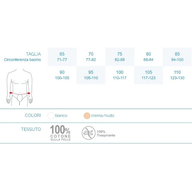 PAVIS SPA Ernia Block 648 Inguinal Hernia Compression Garment White 1 Pc