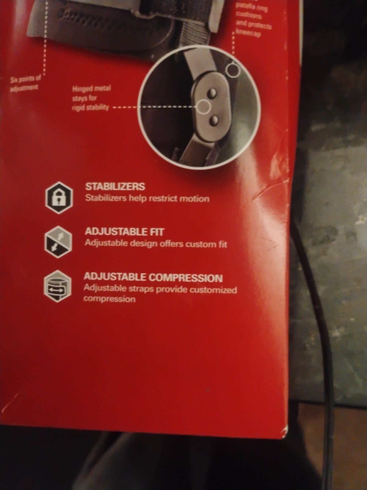 ACE Stabilizing Hinged Knee Brace Left or Right Knee – damaged box