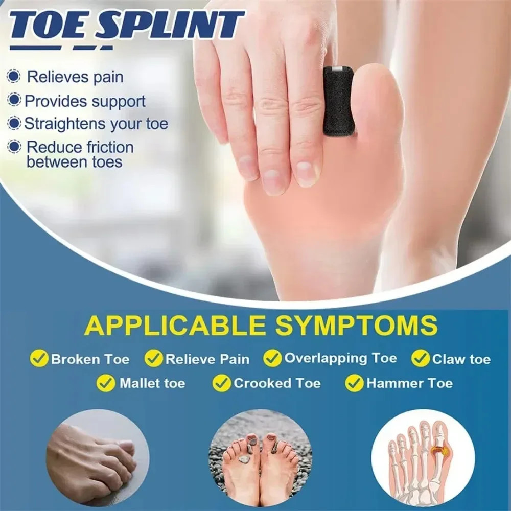 Left Right Toe Splint Straightener Hammer Toe Separator Corrector Pain Relief