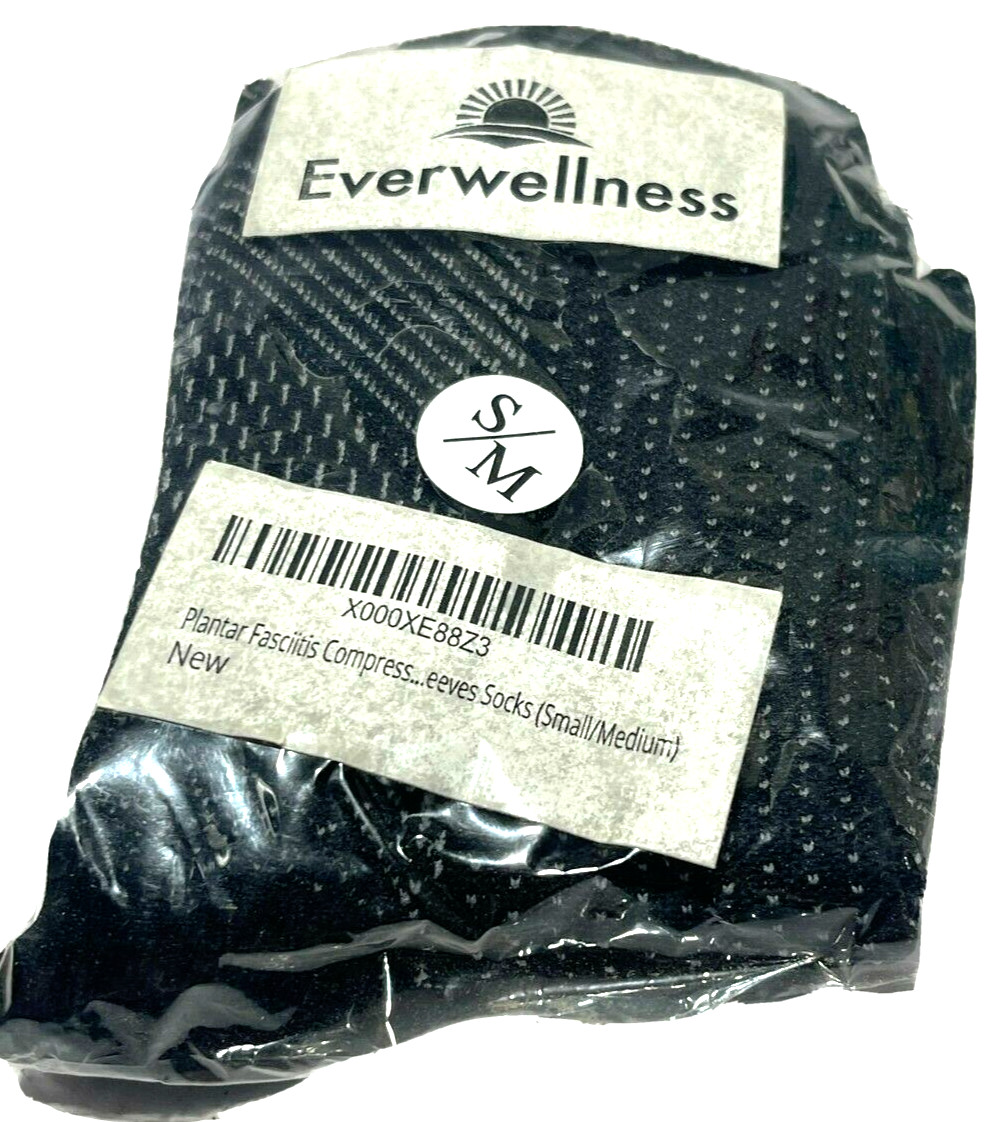 PLANTAR FASCIITIS Foot Pain Relief Compression Sleeve Size S/M Socks 1 Pair