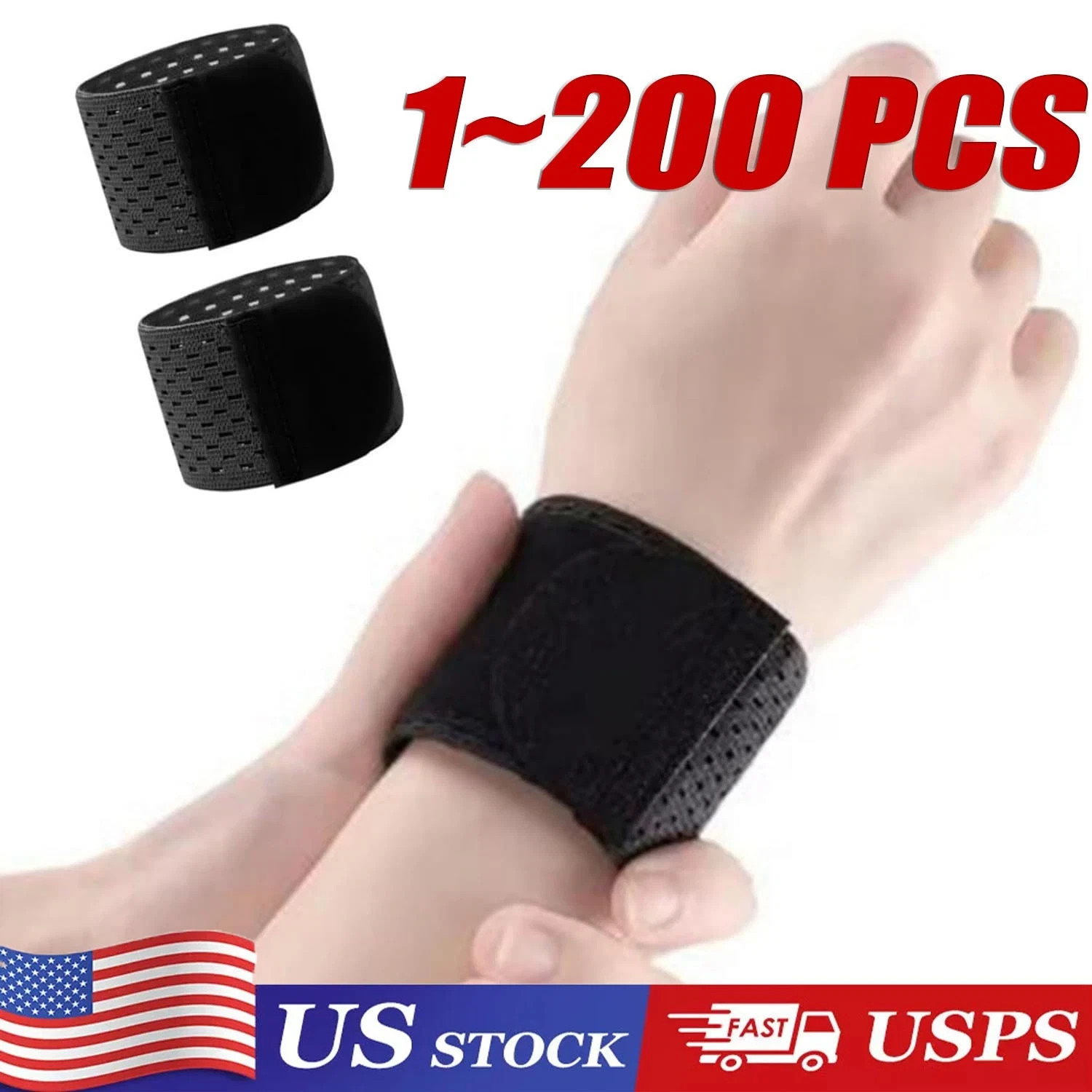 Adjustable Sports Wrist Band Brace Wrap Support Strap Carpal Tunnel Bandage Lot