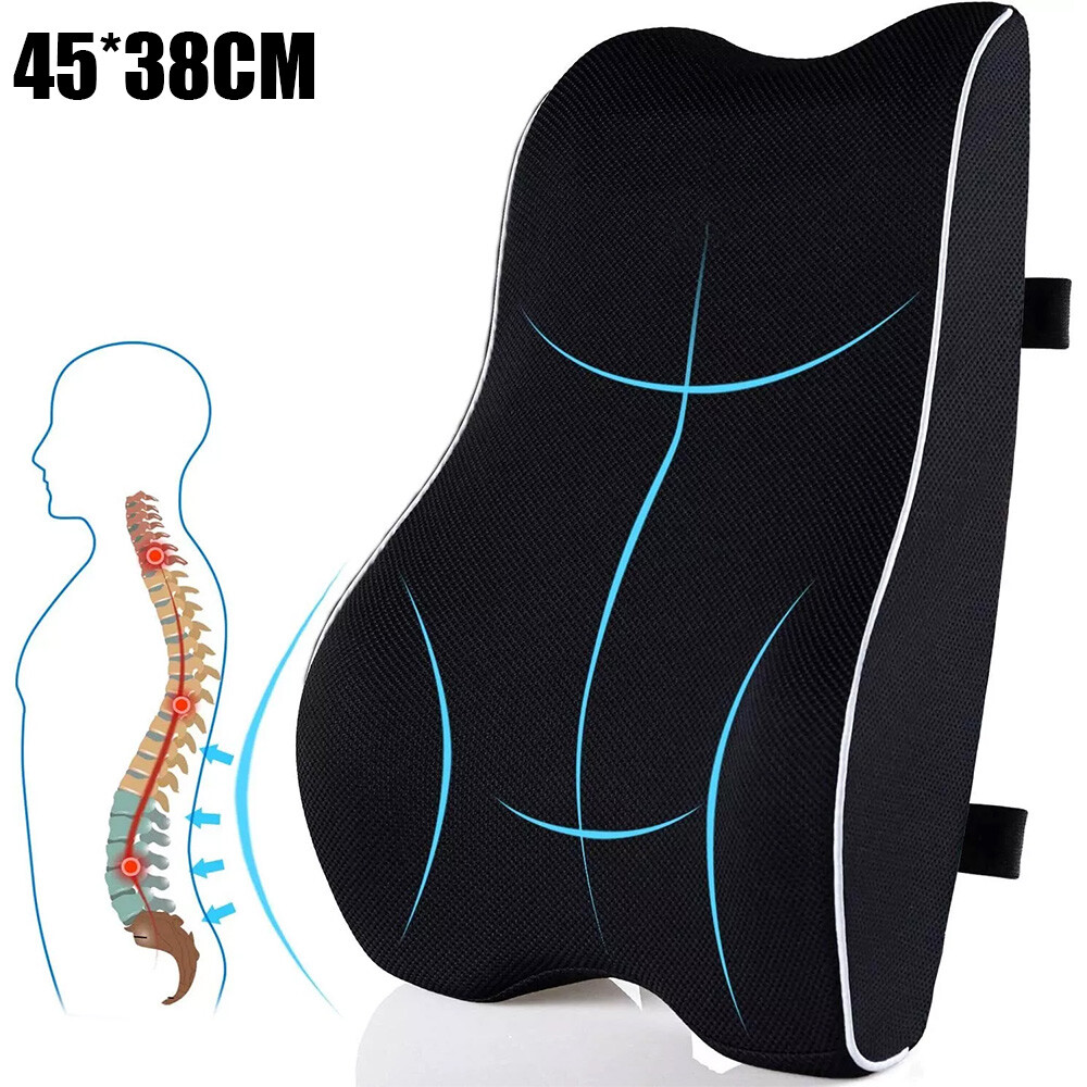 Memory Foam Lumbar Support Cushion for Home Office Car Seat Back Chair Pillow US