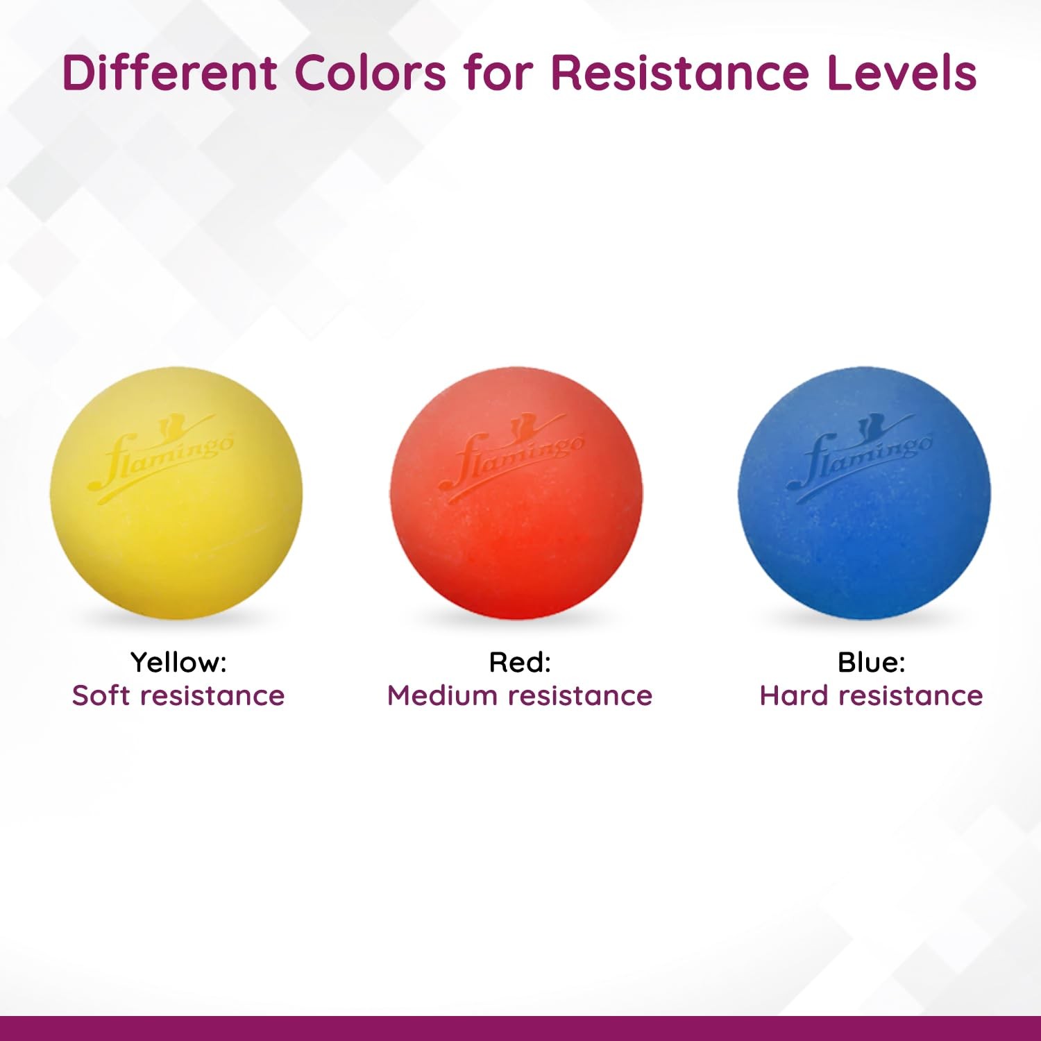 Flamingo Gel Exercise Ball – Hand Grip Strength, Stress Relief, Red, Universal