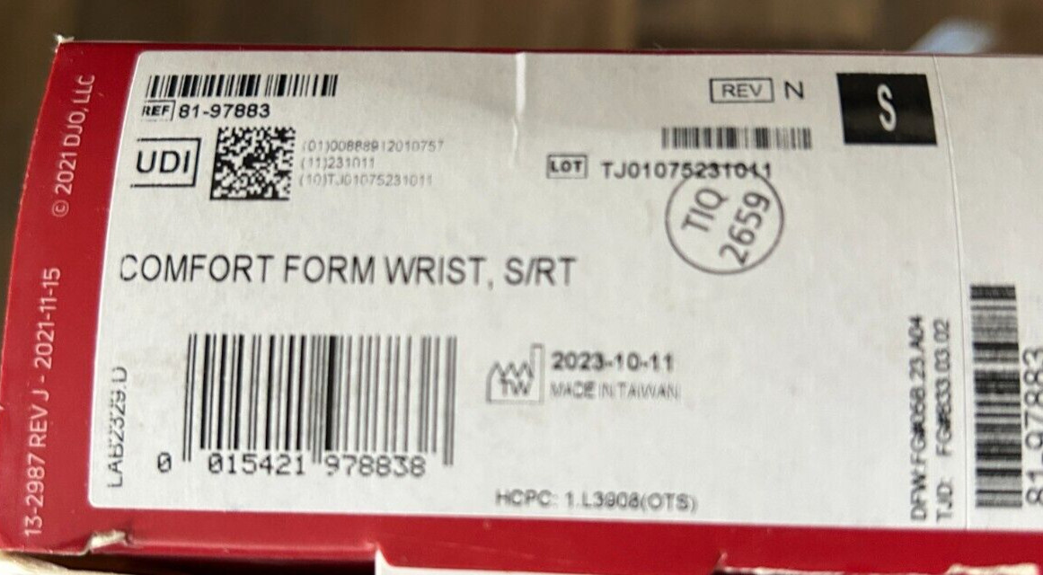 DonJoy COMFORTFORM WRIST 97833-Small Right