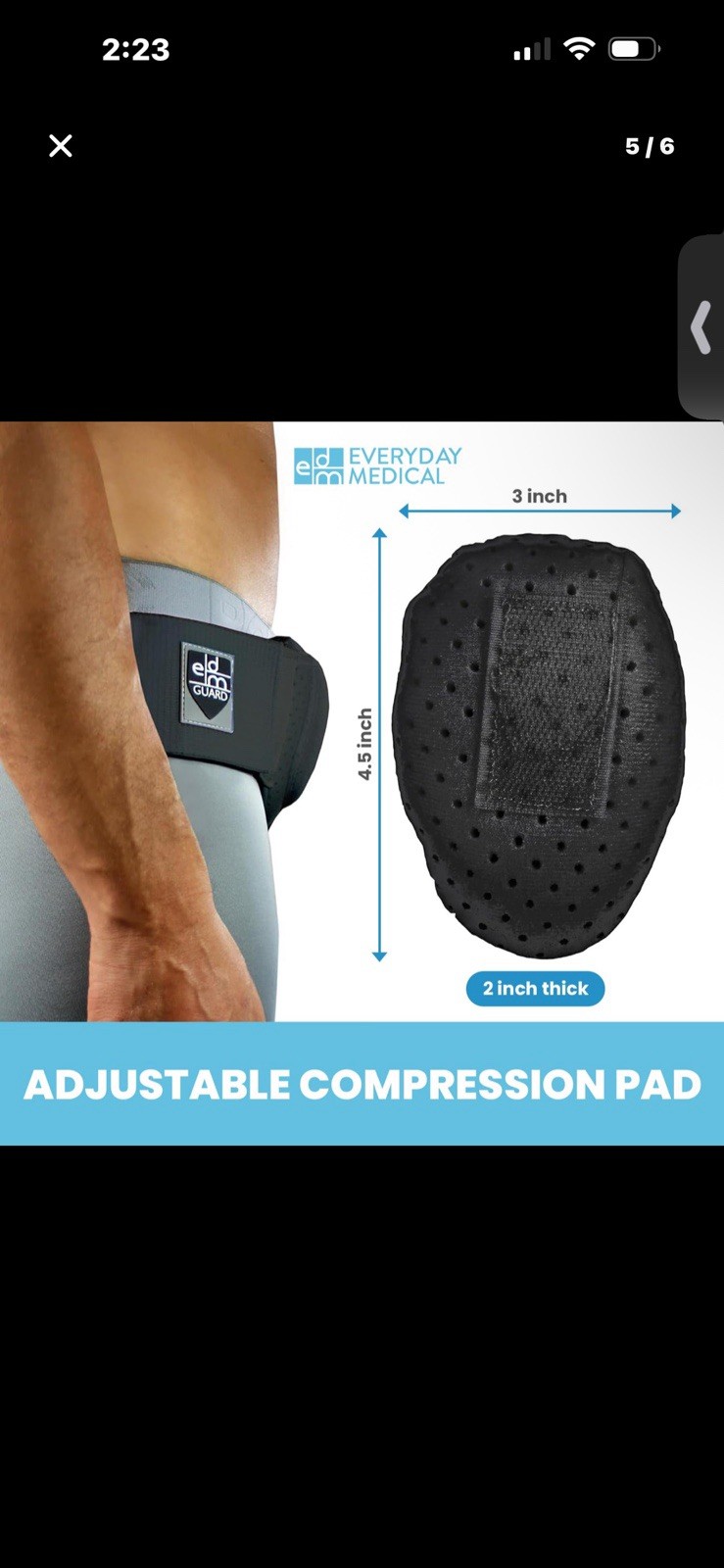 Everyday Medical Inguinal Hernia Belt for Men & Women – Post Surgery Groin. L/XL