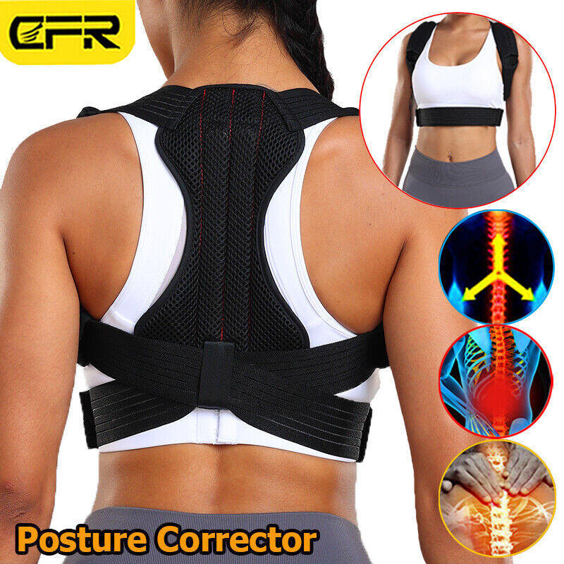 Adjustable Posture Corrector Back Lumbar Support Shoulder Brace Clavicle Belt HQ