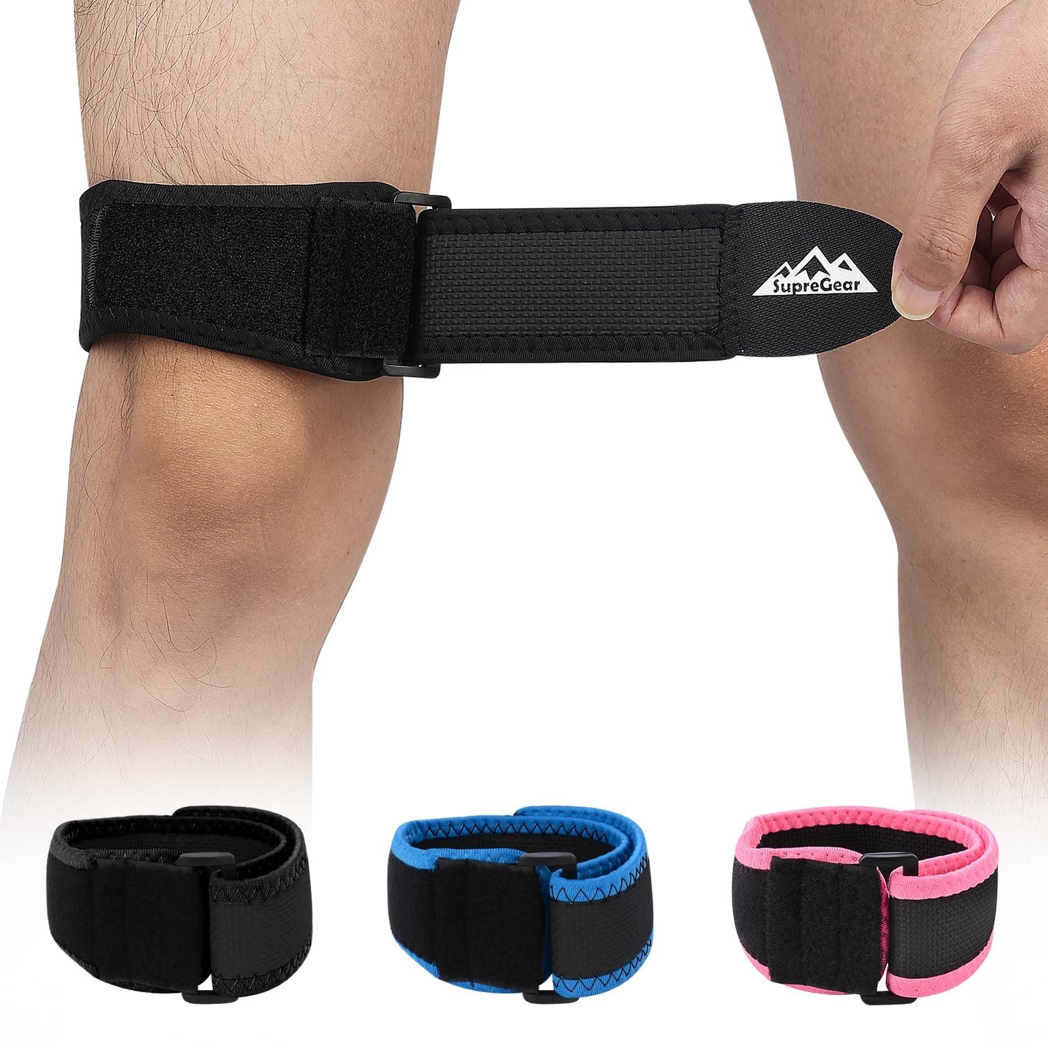 IT Band Strap – Iliotibial Band Compression Wrap, Adjustable Knee Thigh Hip &