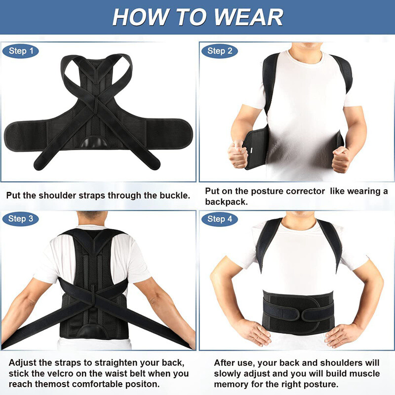Anti-hunchback Correction Training Belt Brace Posture Corrector For Women Men US