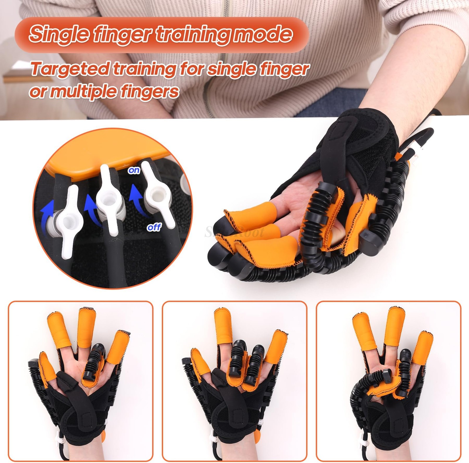 Hand Function Rehabilitation Robot Gloves for Finger Hemiplegia Recovery Trainer