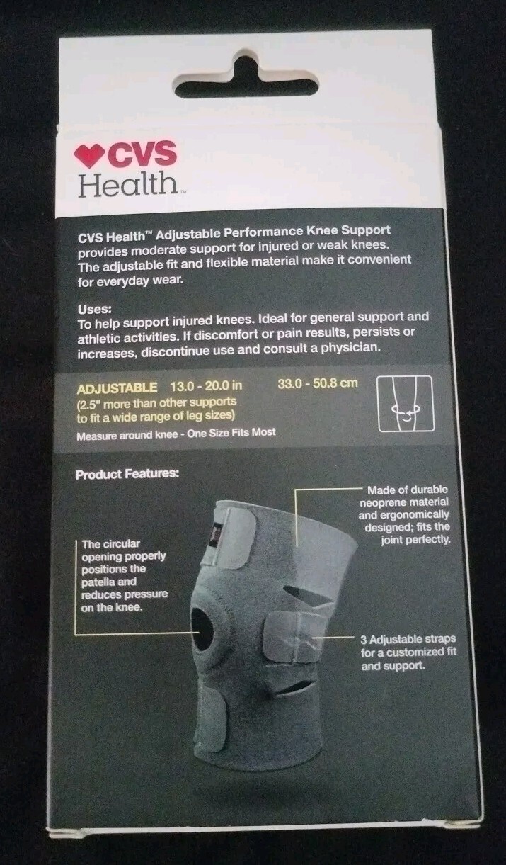 CVS Health Adjustable Performance Moderate Knee Support – NEW