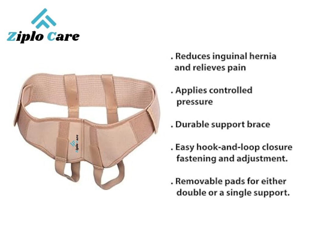 Double Inguinal Hernia Support Belt Brace Truss with Special Foam Pads