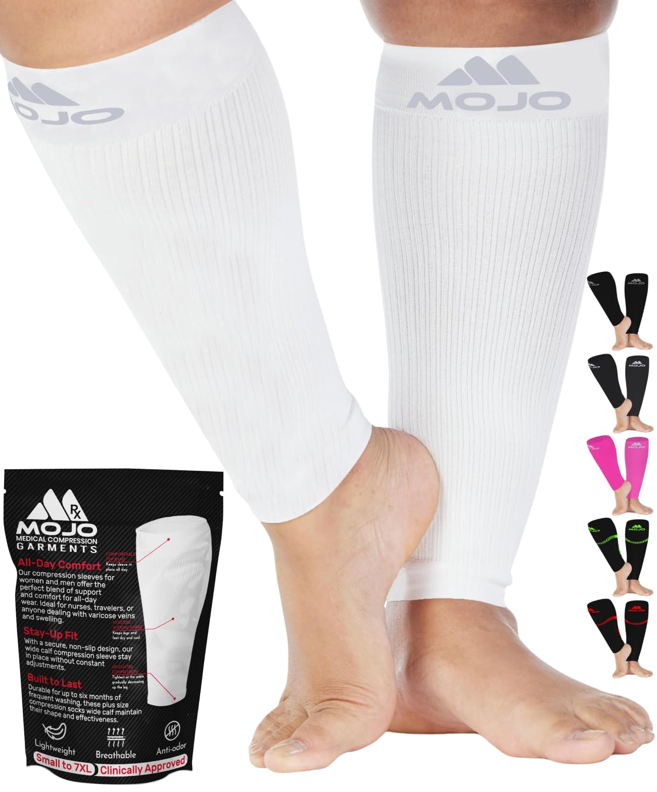 Sleeve for Women and Men 20-30mmHg Plus Size – Footless Compression Socks for…