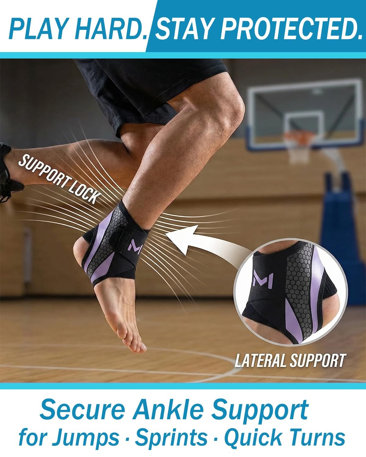 2 PCS Ankle Brace Adjustable Lace Up Compression Sleeve Plantar Fasciitis Gray