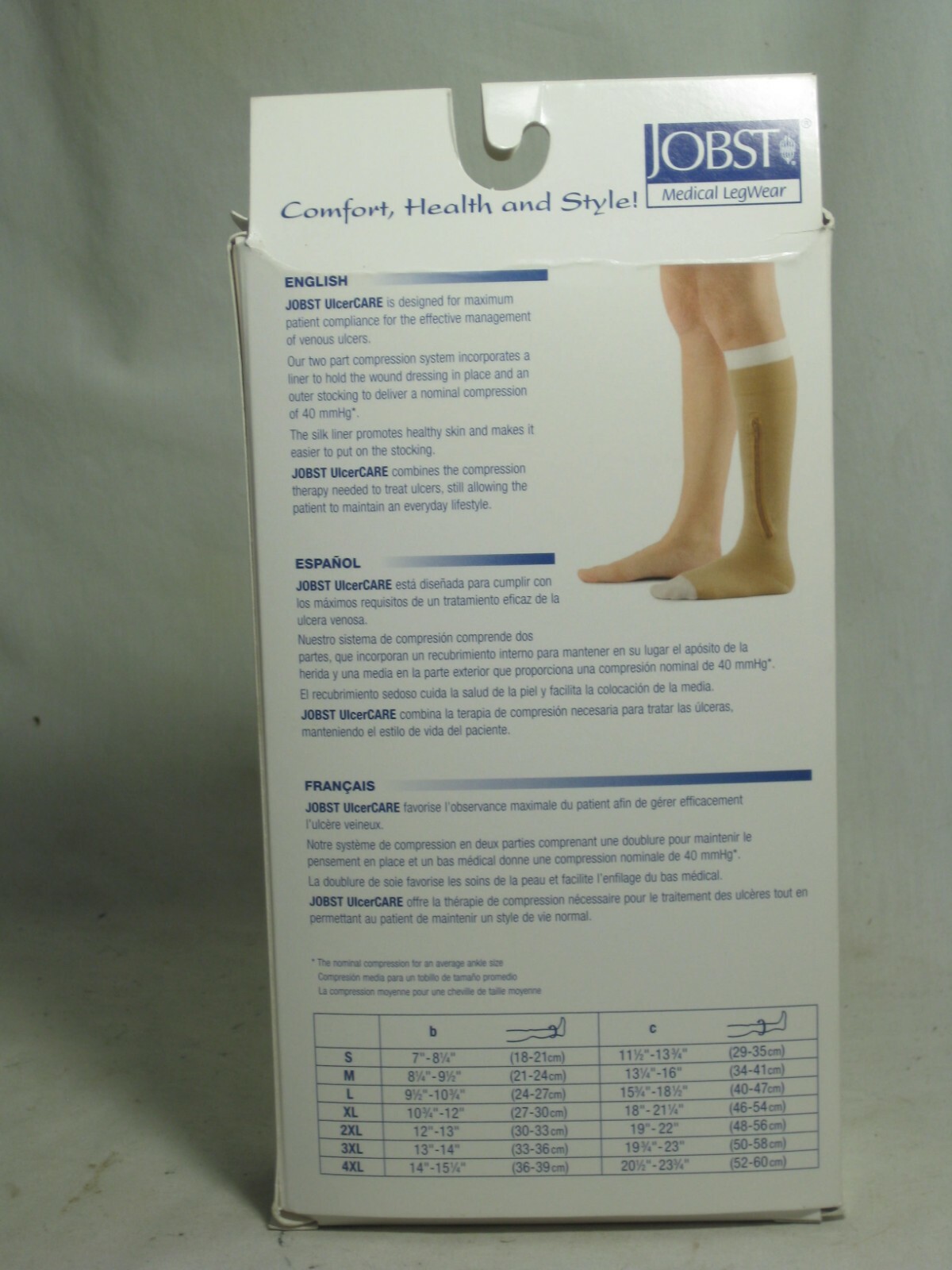 JOBST Medical Leg Wear 114489 2XLarge Beige Knee OT CL-LT Knee High w/ zipper +