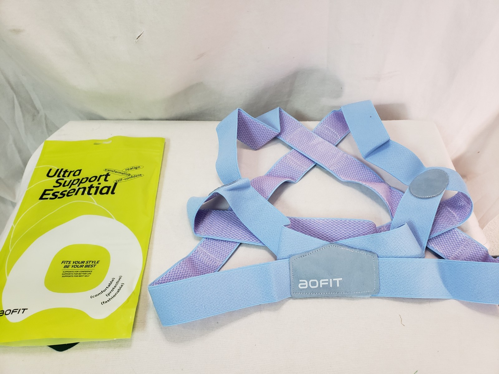 AOFIT Womens Posture Corrector X-Shaped Back Brace Invisible Under Clothes, L