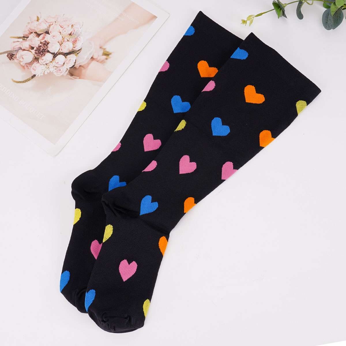 15-20 mmhg Compression Socks Stockings Plus Size Knee High Medical Socks 2XL-4XL